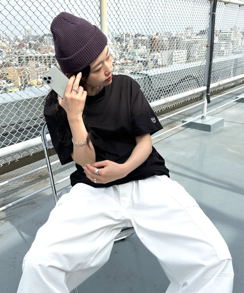 NEWTRAL(ニュートラル)/205 5.6oz スタンダードエンブレムT/サイズ展開多数 コットン 無地 半袖 Tシャツ | NT2009005 | ブラック