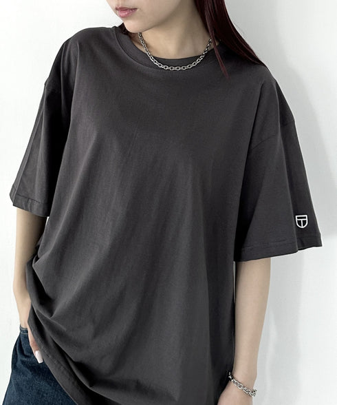 NEWTRAL(ニュートラル)/205 5.6oz スタンダードエンブレムT/サイズ展開多数 コットン 無地 半袖 Tシャツ | NT2009005 | チャコールグレー