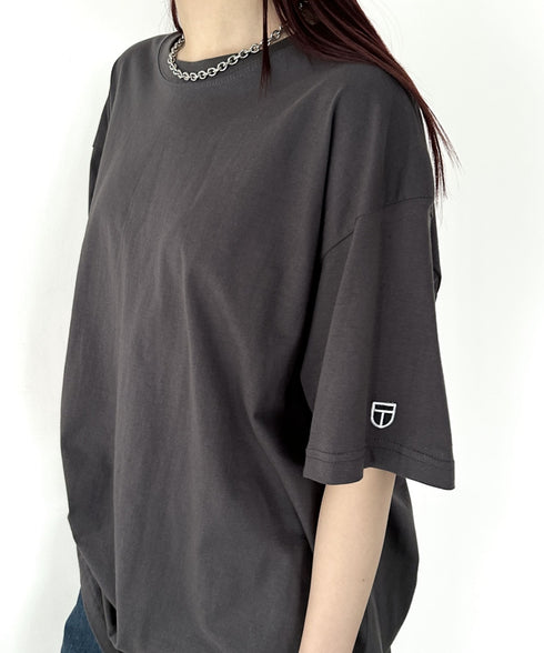 NEWTRAL(ニュートラル)/205 5.6oz スタンダードエンブレムT/サイズ展開多数 コットン 無地 半袖 Tシャツ | NT2009005 | チャコールグレー