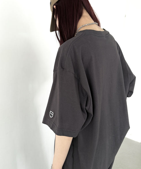 NEWTRAL(ニュートラル)/205 5.6oz スタンダードエンブレムT/サイズ展開多数 コットン 無地 半袖 Tシャツ | NT2009005 | チャコールグレー
