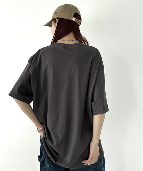 NEWTRAL(ニュートラル)/205 5.6oz スタンダードエンブレムT/サイズ展開多数 コットン 無地 半袖 Tシャツ | NT2009005 | チャコールグレー
