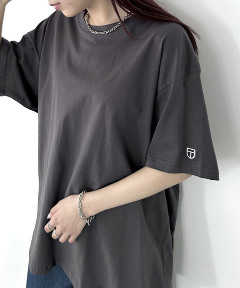 NEWTRAL(ニュートラル)/205 5.6oz スタンダードエンブレムT/サイズ展開多数 コットン 無地 半袖 Tシャツ | NT2009005 | チャコールグレー