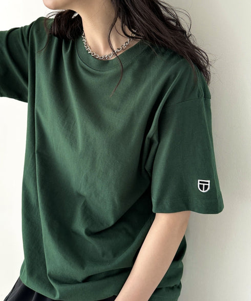 NEWTRAL(ニュートラル)/205 5.6oz スタンダードエンブレムT/サイズ展開多数 コットン 無地 半袖 Tシャツ | NT2009005 | ダークグリーン