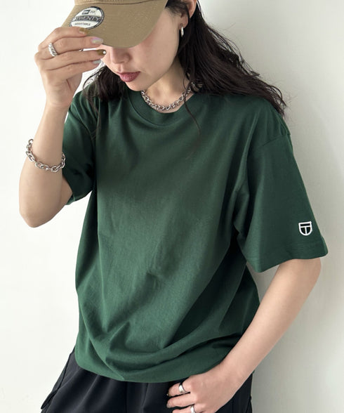 NEWTRAL(ニュートラル)/205 5.6oz スタンダードエンブレムT/サイズ展開多数 コットン 無地 半袖 Tシャツ | NT2009005 | ダークグリーン