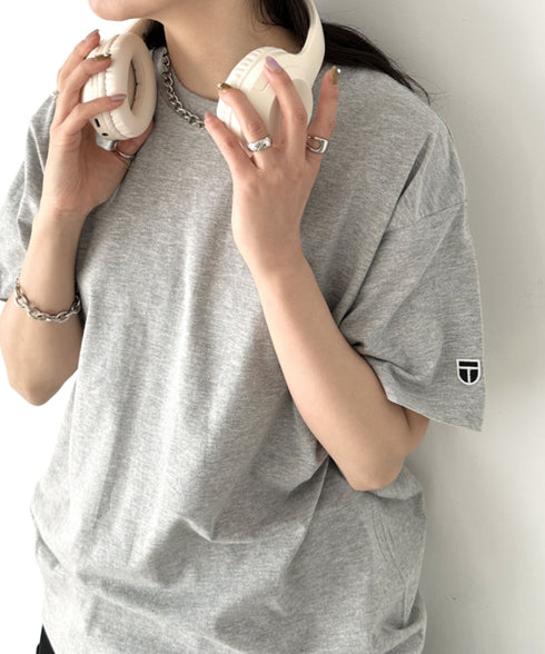 NEWTRAL(ニュートラル)/205 5.6oz スタンダードエンブレムT/サイズ展開多数 コットン 無地 半袖 Tシャツ | NT2009005 | グレー