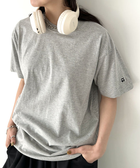 NEWTRAL(ニュートラル)/205 5.6oz スタンダードエンブレムT/サイズ展開多数 コットン 無地 半袖 Tシャツ | NT2009005 | グレー