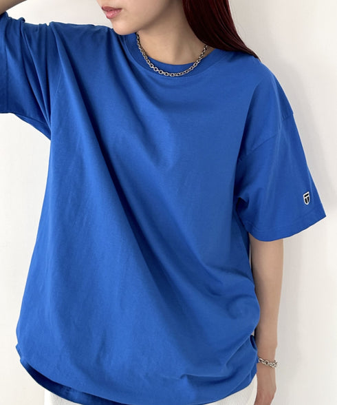 NEWTRAL(ニュートラル)/205 5.6oz スタンダードエンブレムT/サイズ展開多数 コットン 無地 半袖 Tシャツ | NT2009005 | ブルー