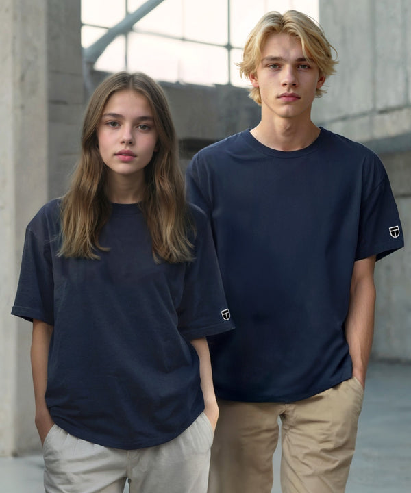 NEWTRAL(ニュートラル)/207 9.8oz スーパーヘビーエンブレムT/サイズ展開多数 コットン 無地 半袖 Tシャツ | NT2009007 | ネイビー