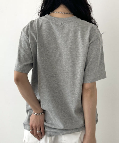 NEWTRAL(ニュートラル)/207 9.8oz スーパーヘビーエンブレムT/サイズ展開多数 コットン 無地 半袖 Tシャツ | NT2009007 | グレー