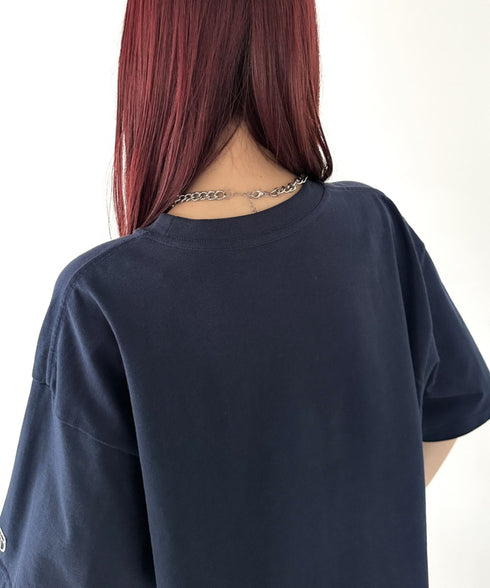 NEWTRAL(ニュートラル)/207 9.8oz スーパーヘビーエンブレムT/サイズ展開多数 コットン 無地 半袖 Tシャツ | NT2009007 | ネイビー