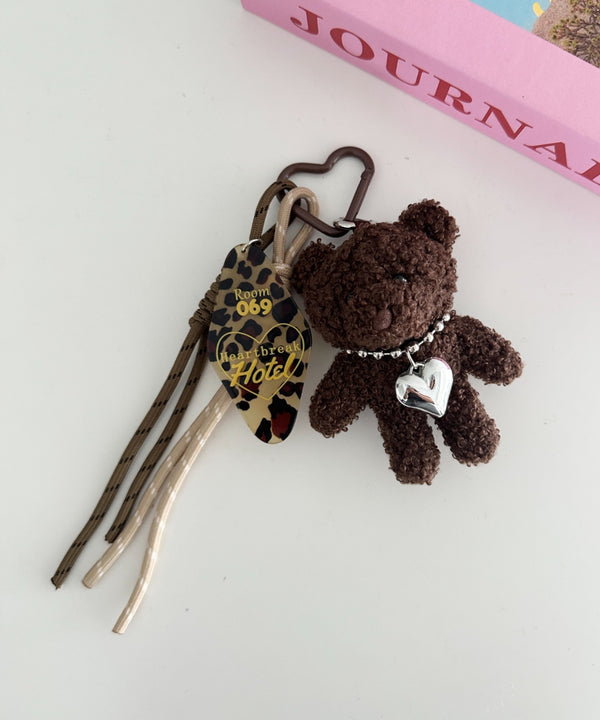 ハート カラビナ付き ファー ドッグ ぬいキーホルダー ぬいぐるみチャーム バッグチャームマルチウェイ チャーム 犬 | WR6255027 | その他5