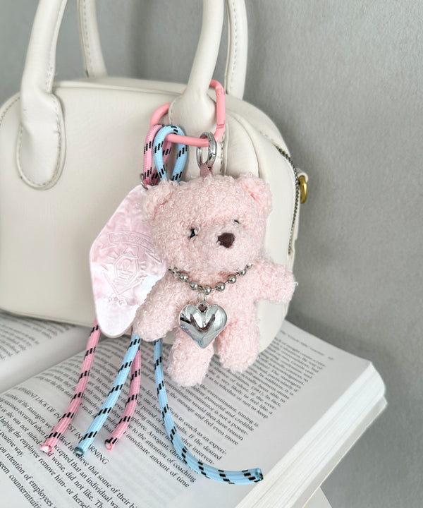 ハート カラビナ付き ファー ドッグ ぬいキーホルダー ぬいぐるみチャーム バッグチャームマルチウェイ チャーム 犬 | WR6255027 | その他6