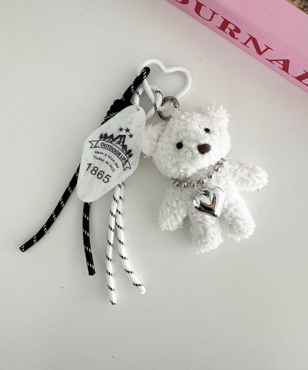 ハート カラビナ付き ファー ドッグ ぬいキーホルダー ぬいぐるみチャーム バッグチャームマルチウェイ チャーム 犬 | WR6255027 | その他7