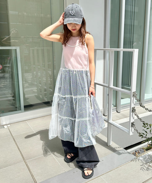 ハート刺繍ピグメントキャップ | CL5255033 | ブラック