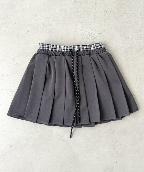 レイヤードプリーツミニスカート | BA2252017 | ブラック