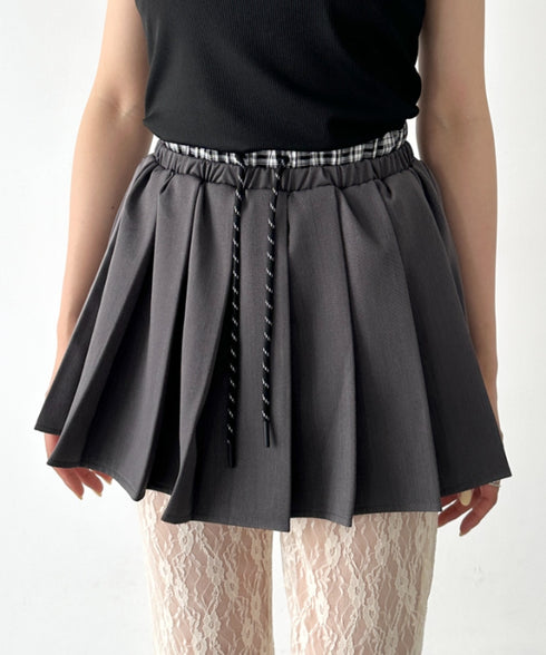 レイヤードプリーツミニスカート | BA2252017 | グレー