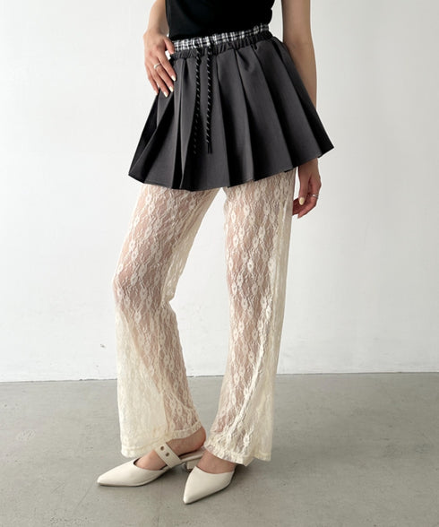 レイヤードプリーツミニスカート | BA2252017 | グレー