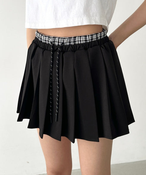レイヤードプリーツミニスカート | BA2252017 | ブラック