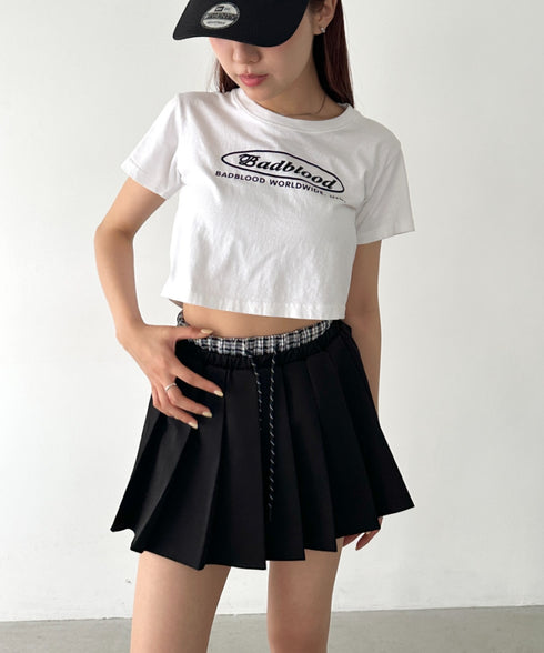 レイヤードプリーツミニスカート | BA2252017 | ブラック