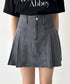 サイドプリーツデニムミニスカート | BA2252019 | グレー