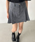 サイドプリーツデニムミニスカート | BA2252019 | グレー