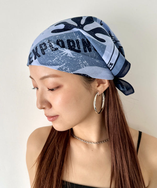 THE NORTH FACE(ザ・ノースフェイス)/コットン プリント バンダナ スカーフ/BANDANA_PINE CONE | IM6251073 | ネイビー