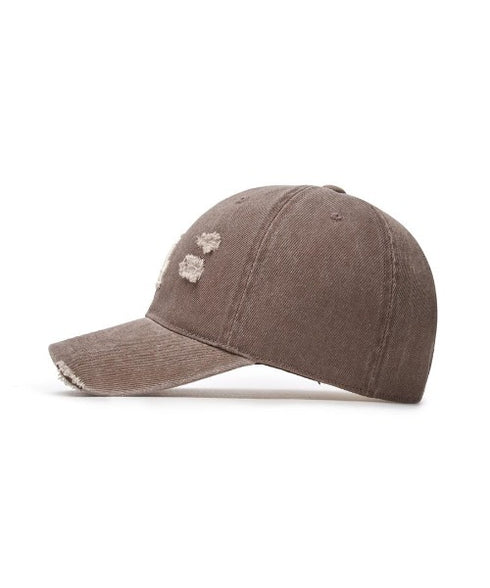 MLB KOREA(エムエルビーコリア)/ダメージ ウォッシング ロゴ刺繍 ベースボール キャップ 帽子/damage washing unstructured ball-cap | AT5252016 | ブラウン