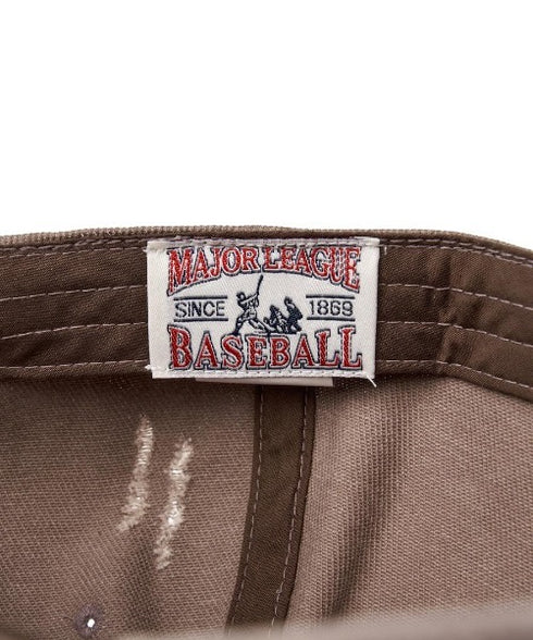 MLB KOREA(エムエルビーコリア)/ダメージ ウォッシング ロゴ刺繍 ベースボール キャップ 帽子/damage washing unstructured ball-cap | AT5252016 | ブラウン