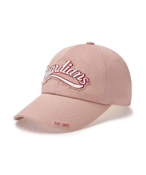 MLB KOREA(エムエルビーコリア)/ヴィンテージ ダメージ ロゴ刺繍 ベースボール キャップ 帽子/varsity vintage unstructured ball-cap | AT5252017 | ピンク