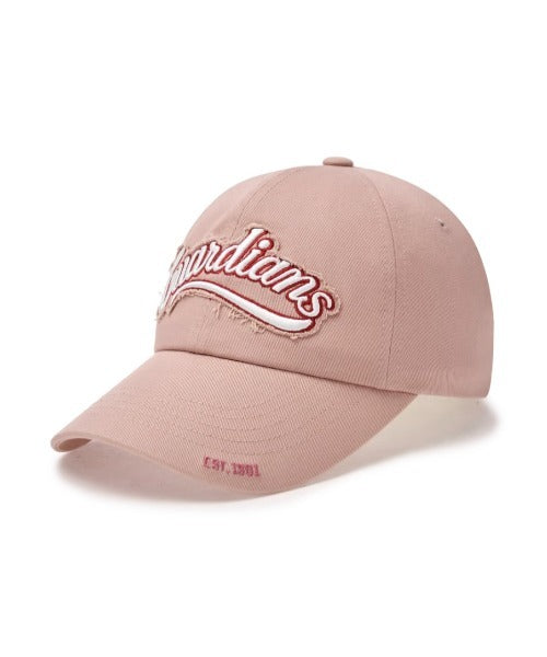 MLB KOREA(エムエルビーコリア)/ヴィンテージ ダメージ ロゴ刺繍 ベースボール キャップ 帽子/varsity vintage unstructured ball-cap | AT5252017 | ピンク