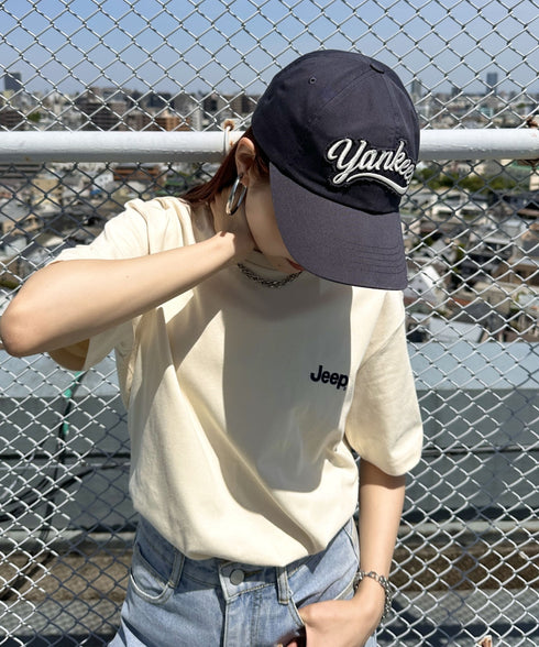 MLB KOREA(エムエルビーコリア)/ヴィンテージ ダメージ ロゴ刺繍 ベースボール キャップ 帽子/varsity vintage unstructured ball-cap | AT5252017 | ダークグレー