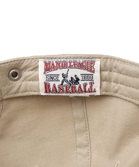 MLB KOREA(エムエルビーコリア)/ヴィンテージ ダメージ ロゴ刺繍 ベースボール キャップ 帽子/varsity vintage unstructured ball-cap | AT5252017 | ベージュ