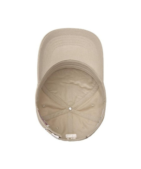 MLB KOREA(エムエルビーコリア)/ヴィンテージ ダメージ ロゴ刺繍 ベースボール キャップ 帽子/varsity vintage unstructured ball-cap | AT5252017 | ベージュ