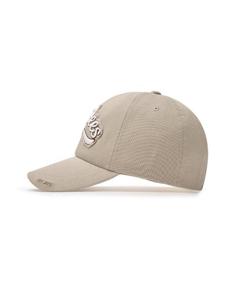 MLB KOREA(エムエルビーコリア)/ヴィンテージ ダメージ ロゴ刺繍 ベースボール キャップ 帽子/varsity vintage unstructured ball-cap | AT5252017 | ベージュ