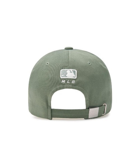 MLB KOREA(エムエルビーコリア)/ヴィンテージ ダメージ ロゴ刺繍 ベースボール キャップ 帽子/varsity vintage unstructured ball-cap | AT5252017 | カーキ