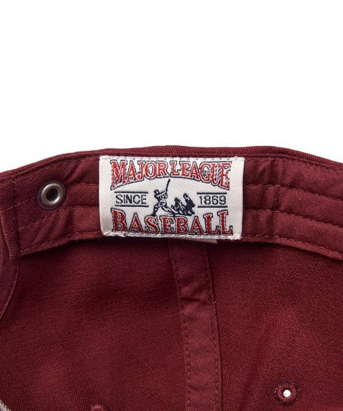 MLB KOREA(エムエルビーコリア)/ヴィンテージ ダメージ ロゴ刺繍 ベースボール キャップ 帽子/varsity vintage unstructured ball-cap | AT5252017 | ワインレッド