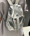 MUCENT(ムセント)/軽量 ミニ シャイニー ドローストリング ナップザック リュック バックパック/GLOSSY MINI BACKPACK | AT1252019 | シルバー