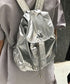 MUCENT(ムセント)/軽量 ミニ シャイニー ドローストリング ナップザック リュック バックパック/GLOSSY MINI BACKPACK | AT1252019 | シルバー