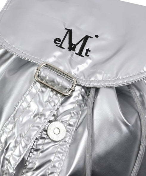 MUCENT(ムセント)/軽量 ミニ シャイニー ドローストリング ナップザック リュック バックパック/GLOSSY MINI BACKPACK | AT1252019 | シルバー