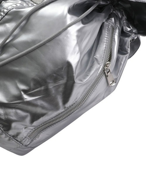 MUCENT(ムセント)/軽量 ミニ シャイニー ドローストリング ナップザック リュック バックパック/GLOSSY MINI BACKPACK | AT1252019 | シルバー