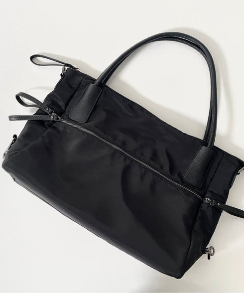 MUCENT(ムセント)/3WAY 大容量 ショルダーバッグ トートバッグ クロスバッグ/SIGNATURE LOGO TOTE BAG | AT1252020 | ブラック