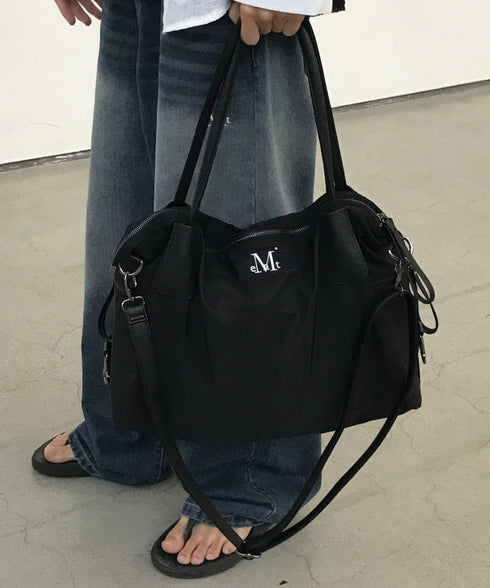MUCENT(ムセント)/3WAY 大容量 ショルダーバッグ トートバッグ クロスバッグ/SIGNATURE LOGO TOTE BAG | AT1252020 | ブラック