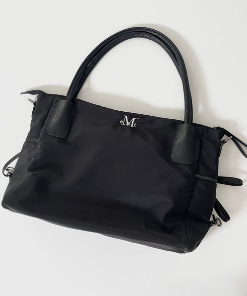 MUCENT(ムセント)/3WAY 大容量 ショルダーバッグ トートバッグ クロスバッグ/SIGNATURE LOGO TOTE BAG | AT1252020 | ブラック