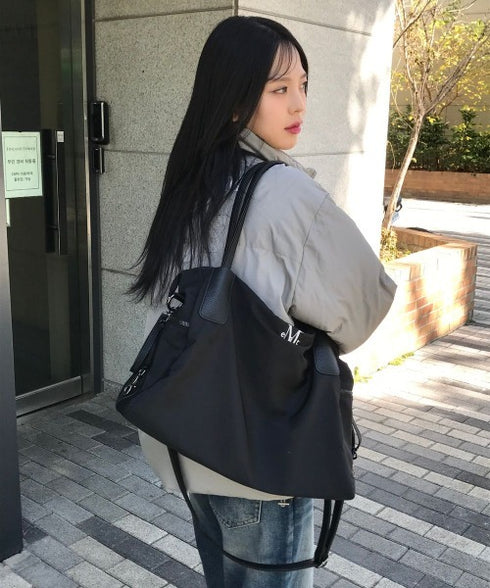 MUCENT(ムセント)/3WAY 大容量 ショルダーバッグ トートバッグ クロスバッグ/SIGNATURE LOGO TOTE BAG | AT1252020 | ブラック