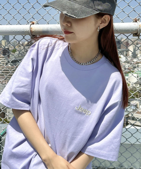 JEEP(ジープ)/グラフィック バックロゴ ロゴ刺繍 半袖 Tシャツ/M-Logo graphic t-shirt | AT2252021 | ライトパープル