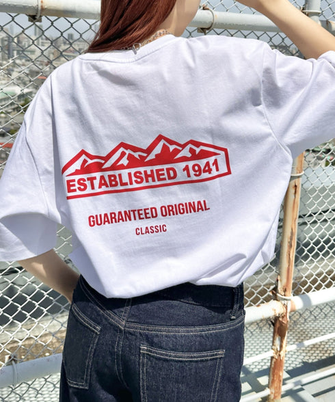 JEEP(ジープ)/グラフィック バックロゴ ロゴ刺繍 半袖 Tシャツ/M-Logo graphic t-shirt | AT2252021 | レッド
