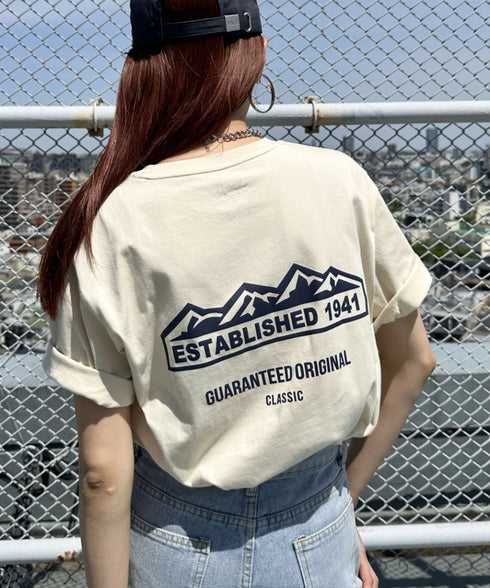 JEEP(ジープ)/グラフィック バックロゴ ロゴ刺繍 半袖 Tシャツ/M-Logo graphic t-shirt | AT2252021 | アイボリー