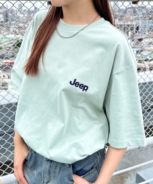 JEEP(ジープ)/グラフィック バックロゴ ロゴ刺繍 半袖 Tシャツ/M-Logo graphic t-shirt | AT2252021 | ミント