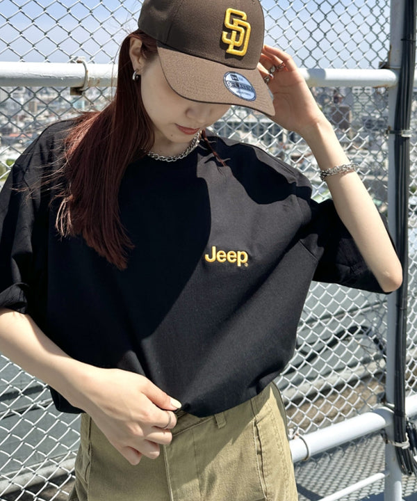 JEEP(ジープ)/グラフィック バックロゴ ロゴ刺繍 半袖 Tシャツ/M-Logo graphic t-shirt | AT2252021 | ブラック