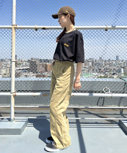 JEEP(ジープ)/グラフィック バックロゴ ロゴ刺繍 半袖 Tシャツ/M-Logo graphic t-shirt | AT2252021 | ブラック